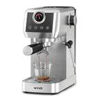Wirsh 20 Bar Espresso Machine with Plastic Free Portafilter and Steamer, Pressure Gauge, Touch Screen, Full Stainless Steel (Home Barista Plus)